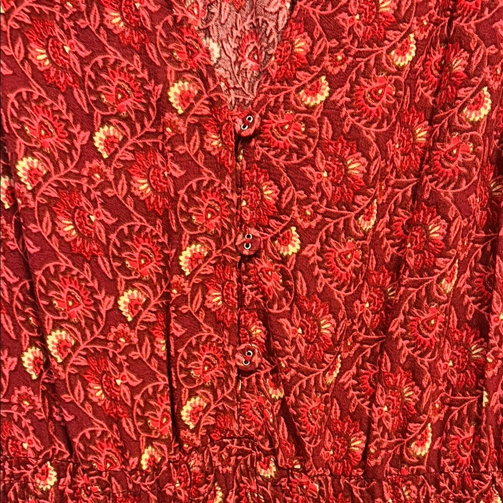 Red Patterned Dress - Picture 3 of 7